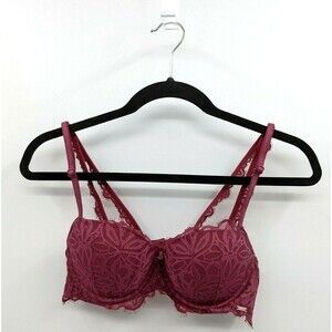 Victoria's Secret PINK Bra Women’s 34B Mauve Pink Lace Date Push Up